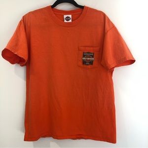 Harley Davidson T-shirt Orange Men’s Large